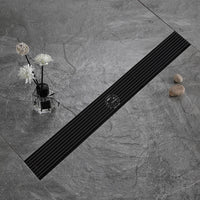 Caniveau de Douche Linéaire Inox Noir Mat, 60 ou 90 cm