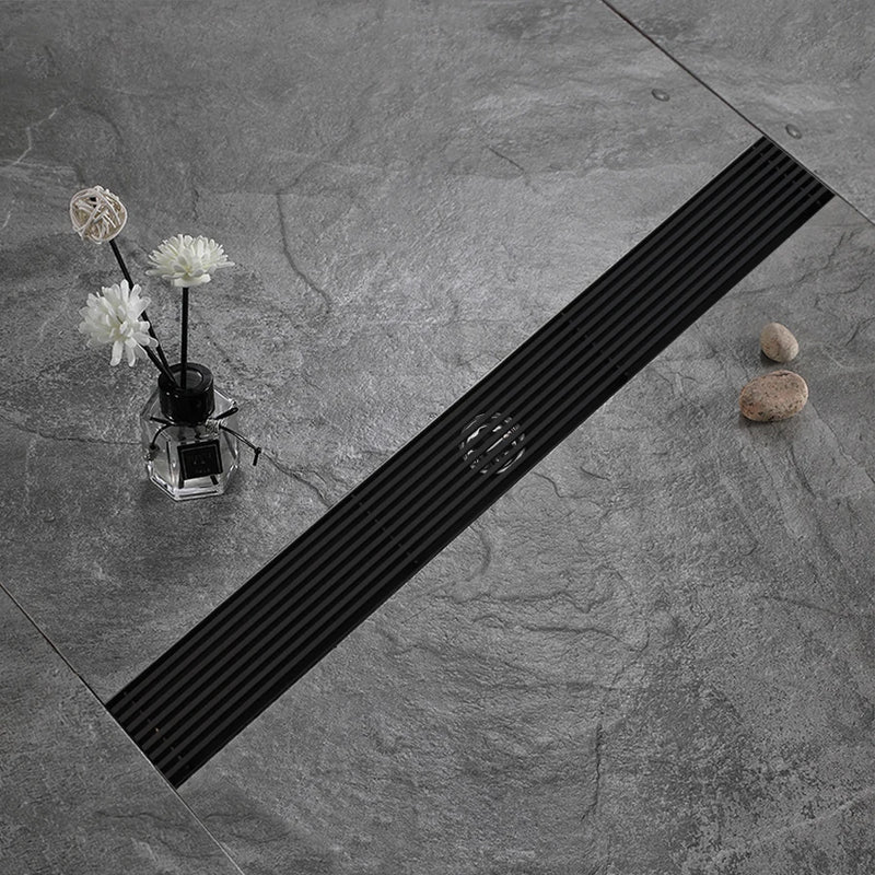 Caniveau de Douche Linéaire Inox Noir Mat, 60 ou 90 cm