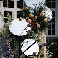 Plateau Miroir Rond Acrylique 20 cm pour Bougies et Centre de Table