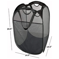 Panier à Linge Pliable Ventilé Noir et Blanc, Plusieurs Tailles