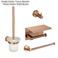 Ensemble d'Accessoires de Salle de Bain Or Rose Brossé Inox