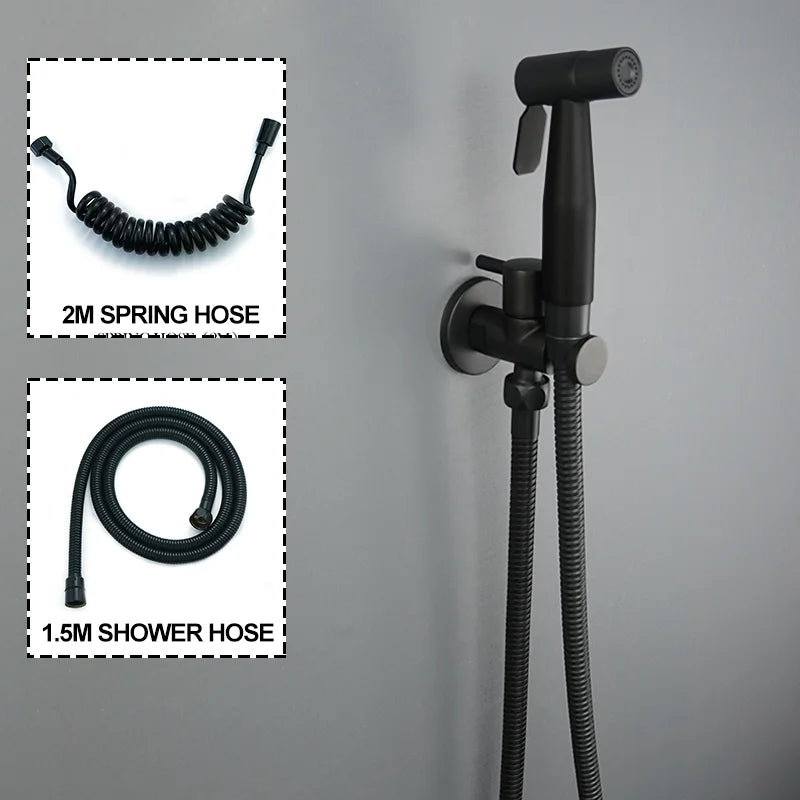 Douchette WC Kit Vanne et Flexible ou Pièces Seules, 4 Finitions