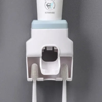 Distributeur de Dentifrice Automatique Mural Sans Perçage, Rose, Blanc ou Bleu