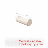 Patère Murale Blanc Lait en Laiton ou Alliage de Zinc, 6 Modèles