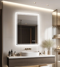 Miroir LED Salle de Bain Rectangulaire Tactile IP65 60x80 cm