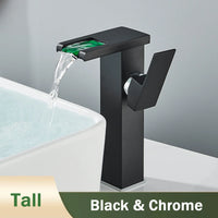 Mitigeur Lavabo Cascade LED Couleur Changeante