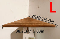 Étagère d'Angle Murale en Bois Brûlé, Étagère Seule ou Lot de 3