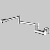 Robinet Mural Cuisine Pliable Laiton Chromé, Remplisseur Eau Froide