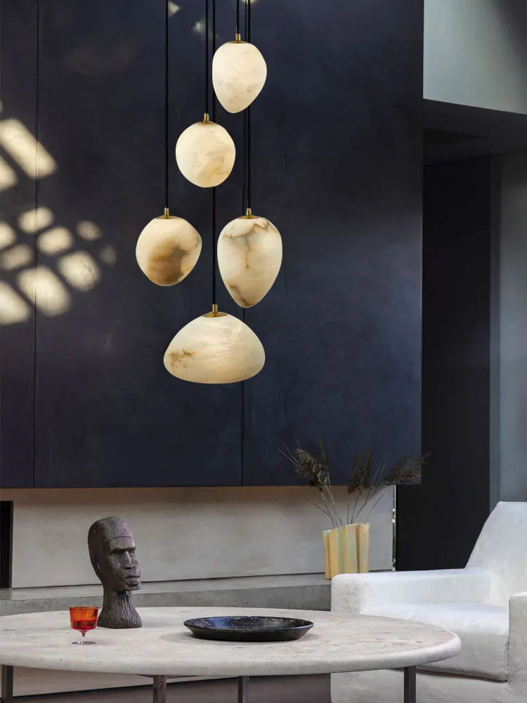 Suspension Cuisine Marbre Galet ou Œuf, 13 à 23 cm