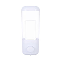 Distributeur de Savon Mural à Bouton Poussoir Blanc, 1 ou 2 Réservoirs