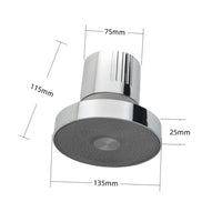 Pommeau de Douche Pluie 15 cm avec Filtre 15 Étages, Noir ou Argent