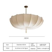 Suspension Cuisine en Tissu Crème Wabi-Sabi, Ø 40, 50, 60 ou 80 cm