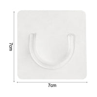 Supports Adhésifs Transparents pour Tringle de Douche, 7 x 7 cm