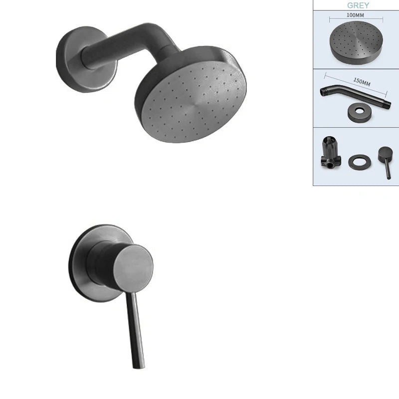 Douche Encastrable Pluie 10 cm, 4 Finitions