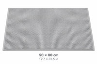 Tapis de Bain Chenille Gris Clair Antidérapant Absorbant, 2 Tailles