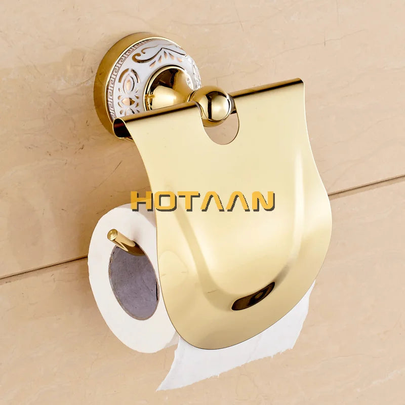 Ensemble d'Accessoires Salle de Bain Céramique Chromé