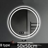 Miroir LED Rond Salle de Bain Anti-Buée Tactile 60 cm