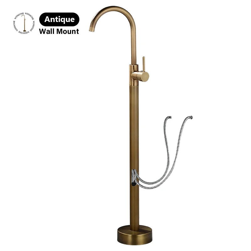 Robinet Baignoire Îlot sur Pied Monocommande, 109 cm, 5 Finitions