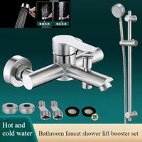 Robinet de Baignoire Mural Bain-Douche Inox 304 Noir ou Brossé