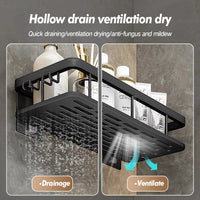 Étagère de Douche Inox Sans Perçage Adhésive Simple ou Double Niveau