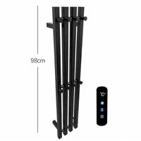 Sèche-Serviette Électrique Mural Vertical 3 ou 4 Barres Inox 98 cm
