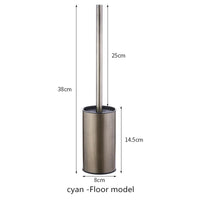 Brosse WC Ronde Inox avec Support, 7 Coloris