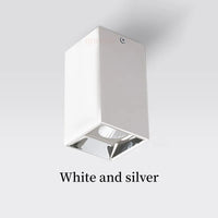 Spot LED en Saillie Cuisine Carré Anti-Éblouissement, 7 à 24 W, Noir ou Blanc