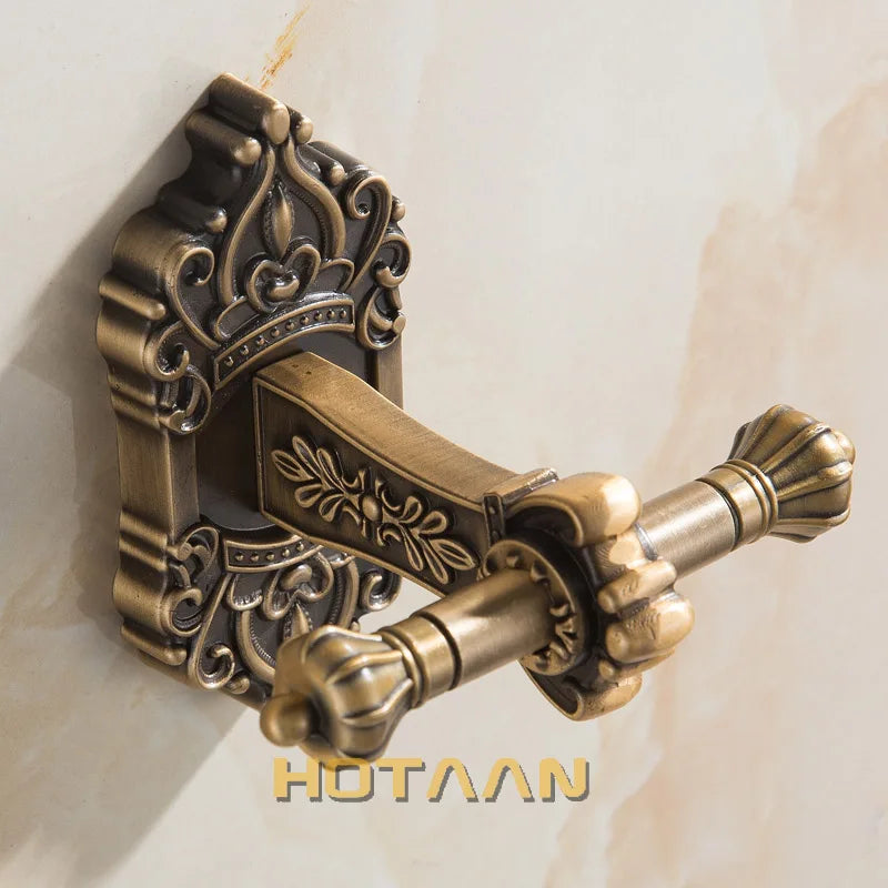 Patère Murale Rotative Style Baroque Bronze Antique