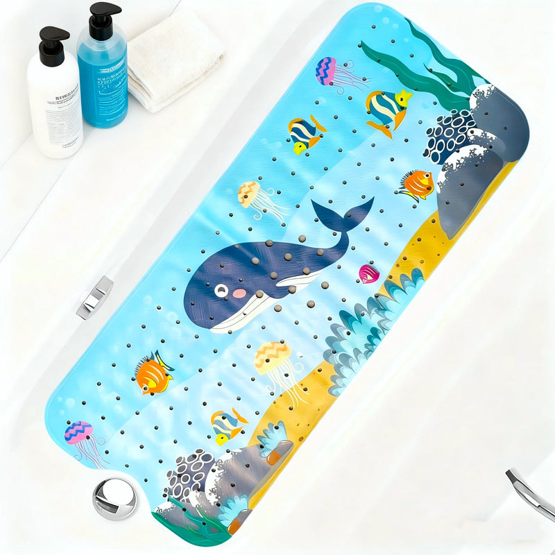 Tapis de Baignoire Antidérapant Extra Long 40 x 100 cm à Ventouses