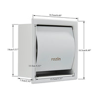 Porte-Papier Toilette Encastré Inox 304 avec Volet, 4 Finitions
