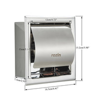 Porte-Papier Toilette Encastré Inox 304 avec Volet, 4 Finitions