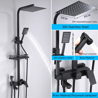 Douche Encastrable 3-4 Voies Noire ou Chromée