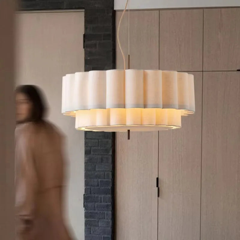 Suspension Cuisine Tissu Festonné, Ronde ou Linéaire, Ø 32 à 150 cm