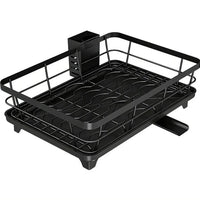 Égouttoir à Vaisselle Noir avec Plateau Incliné, 4 Modèles 1 ou 2 Niveaux