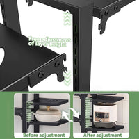 Rangement Sous Évier Casseroles Multi-Niveaux Réglable Noir
