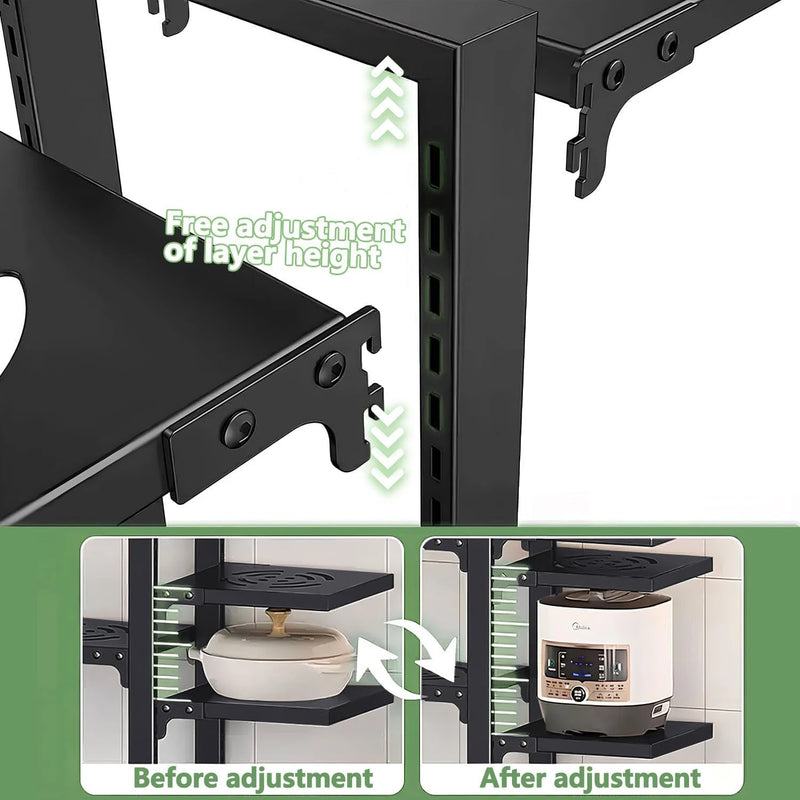 Rangement Sous Évier Casseroles Multi-Niveaux Réglable Noir