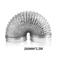 Tuyau de Hotte Aspirante en Aluminium Flexible 1,5 m, Ø 80 à 200 mm