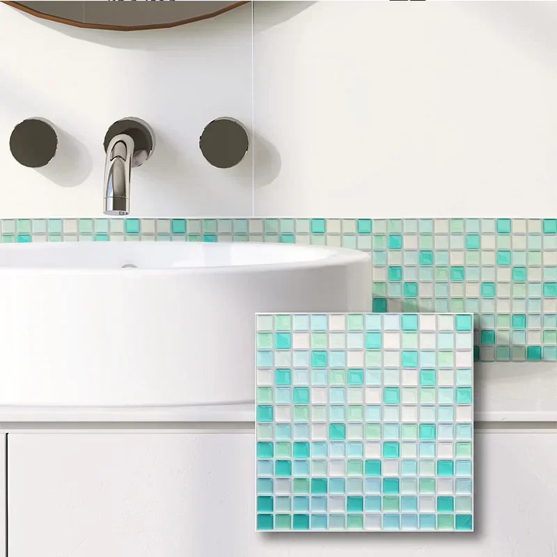 Sticker Mosaïque Cristal 3D Adhésif Étanche pour Cuisine