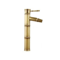 Mitigeur Lavabo Laiton et Bambou Poignée Unique