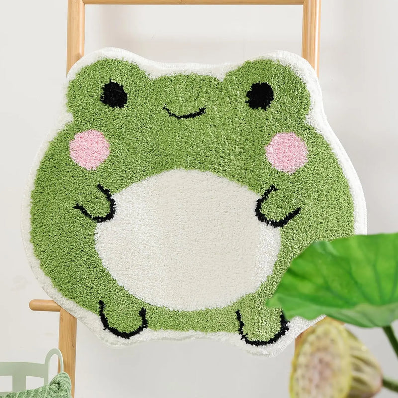 Tapis de Bain Antidérapant Motif Grenouille Ultra Absorbant