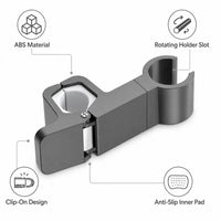 Support Douchette à Clipser sur Barre de Douche, Sans Perçage, Orientable
