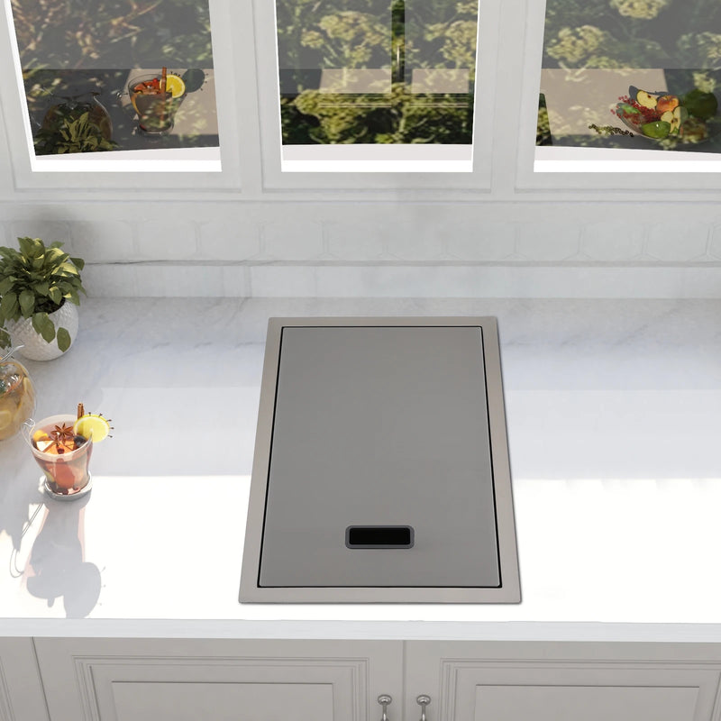 Évier de Cuisine Inox 304 Robinet Pliable, Gris Anthracite, 45 x 30 cm