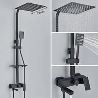 Colonne de Douche 3 ou 4 Fonctions, Bec Baignoire et Pommeau Pluie