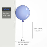 Applique Murale Ballon à Tirette, 6 Coloris, Ø 20 à 35 cm