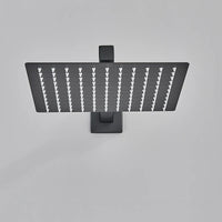 Pommeau de Douche Effet Pluie Carré Ultra-Plat, avec Bras Mural