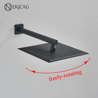 Douche Encastrable 2 Voies à Pommeau Carré, 25 à 40 cm, 4 Finitions