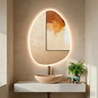Miroir LED Salle de Bain Asymétrique Anti-Buée 60 x 80 cm