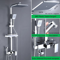 Douche Encastrable 3-4 Voies Noire ou Chromée
