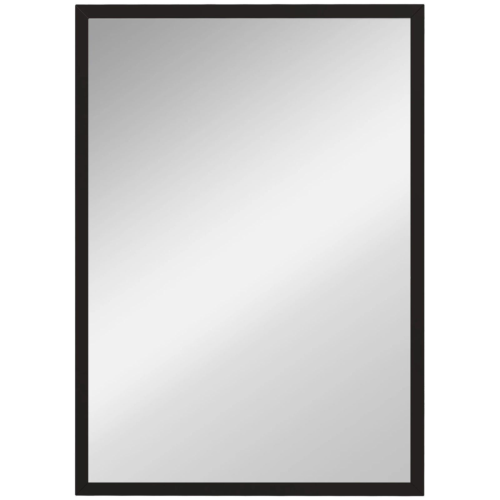 Miroir Mural Rectangulaire Noir ou Blanc 50 x 70 cm