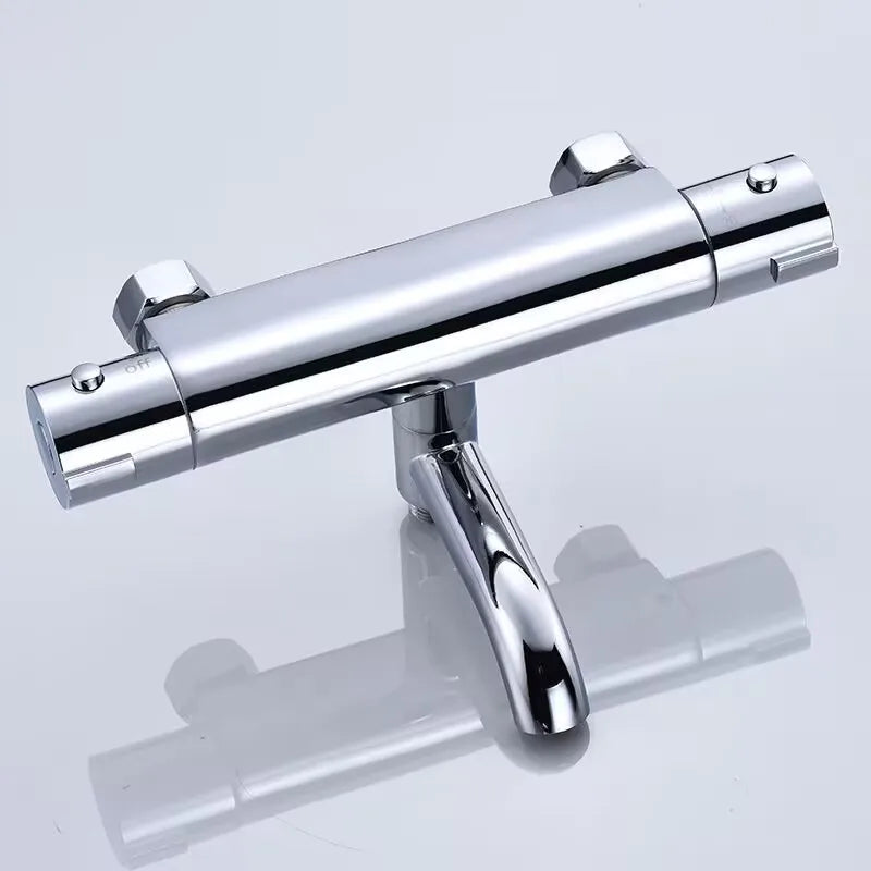 Mitigeur de Douche Thermostatique Mural avec Bec Verseur